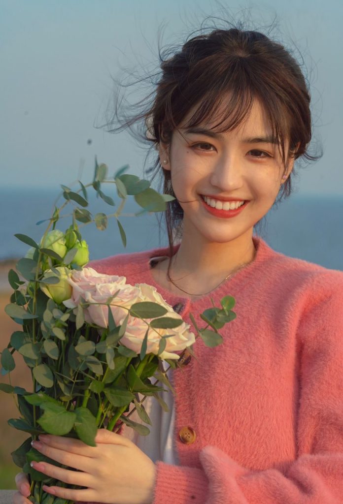 Artistic capture of a radiant Asian woman