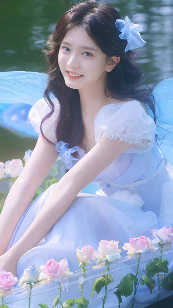 Artistic capture of a vibrant Asian beauty