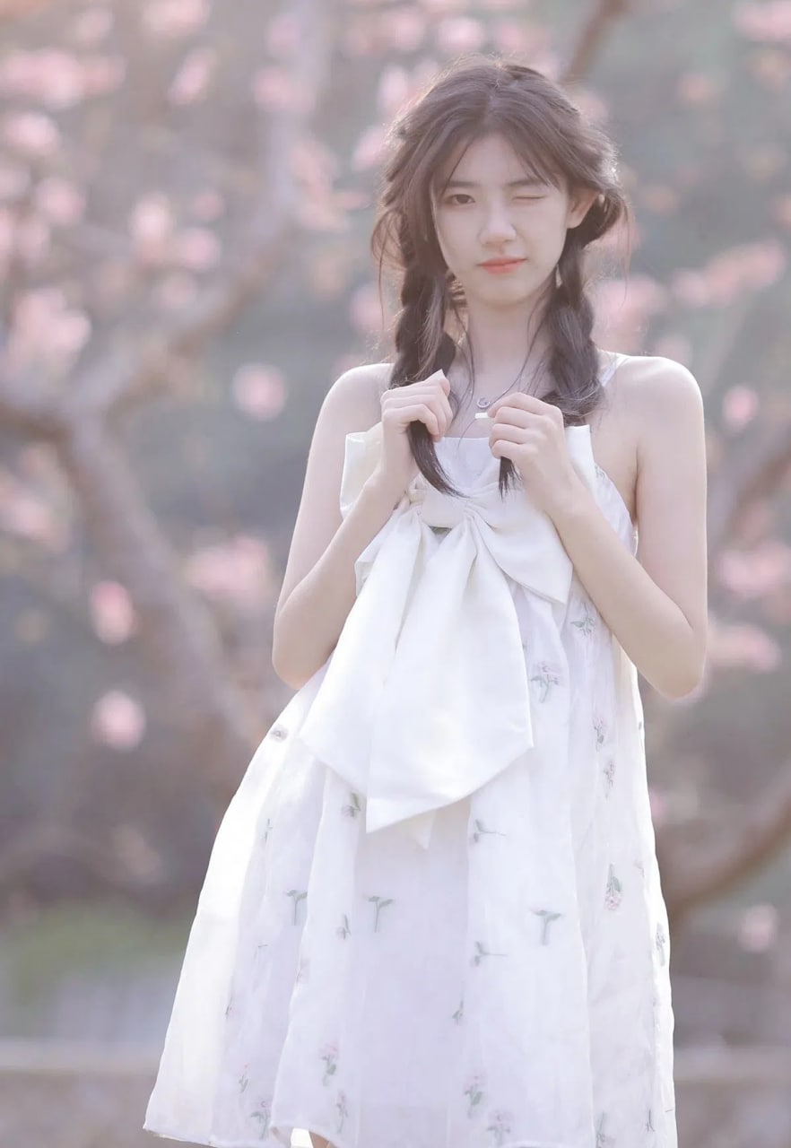 Artistic close-up of an Asian girl’s features