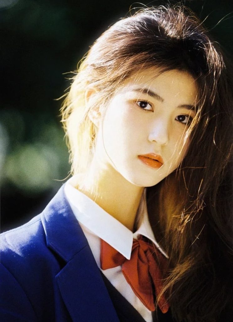 Artistic depiction of an elegant Asian woman