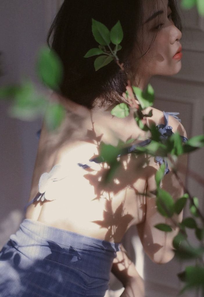 Artistic depiction of an enchanting Asian beauty