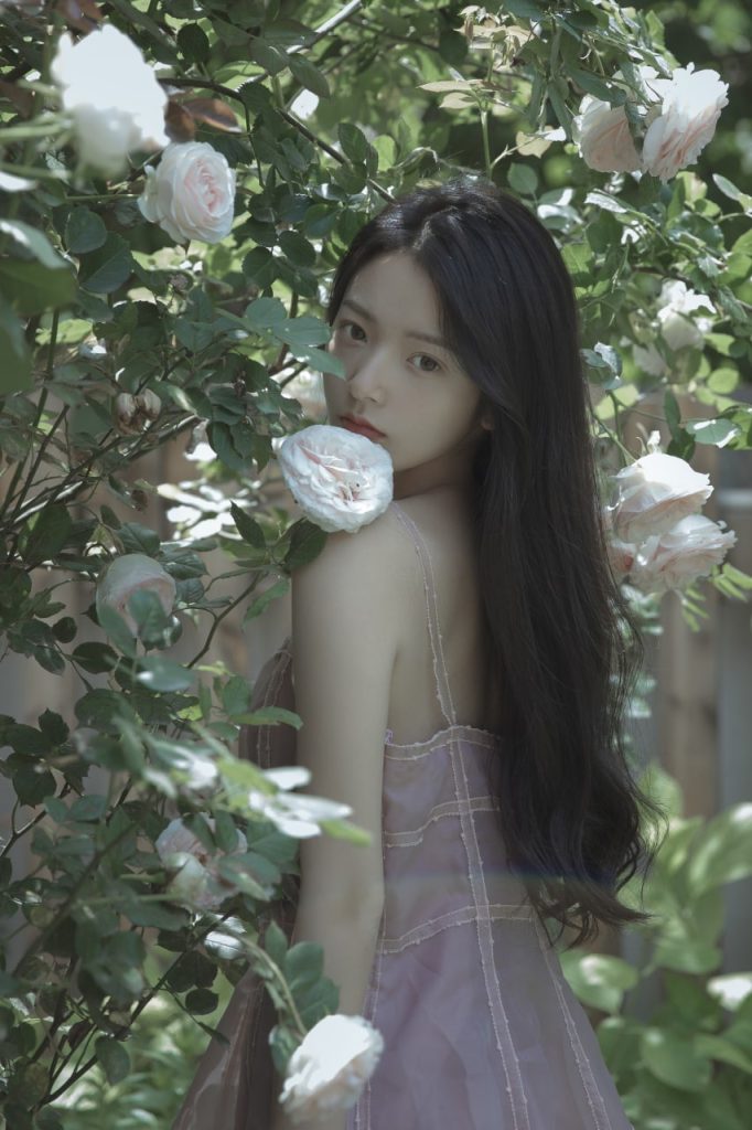 Artistic depiction of vibrant young Asian beauty