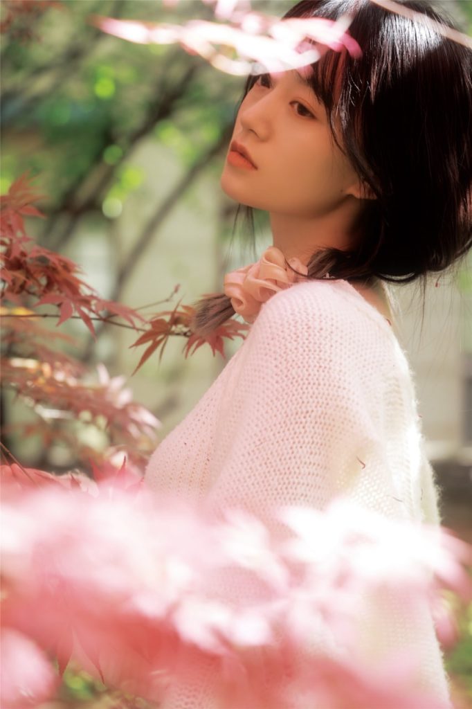 Asian girl showcasing natural beauty