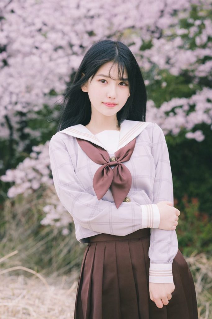 Asian woman in an artistic composition