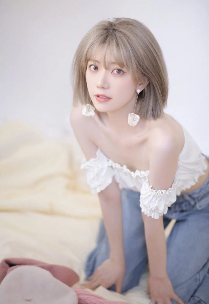 Beautiful Asian beauty in a vibrant setting