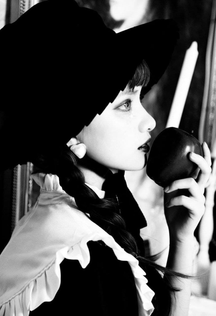 Beautiful Asian girl in a serene composition