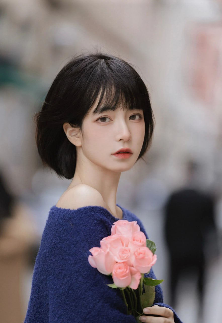 Beautiful and serene photo of an Asian lady