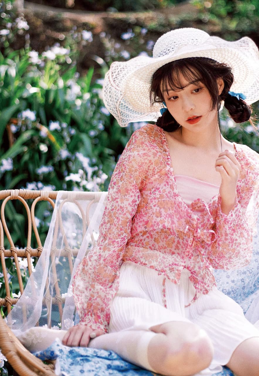 Capturing the serenity of a young Asian woman