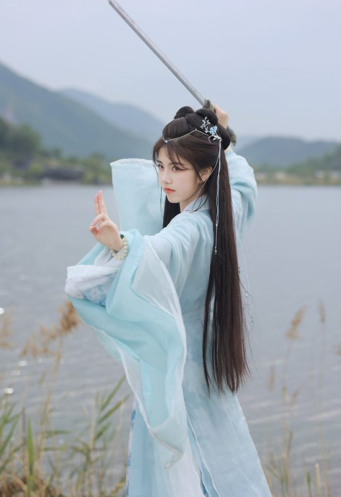 Elegant Asian woman in modern attire