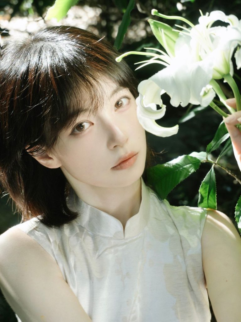 Elegant Asian woman posing in modern fashion