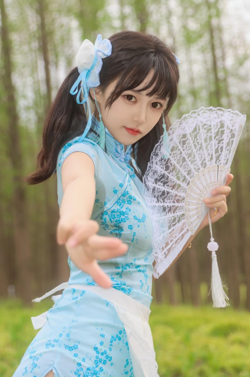 Graceful Asian woman in a natural setting