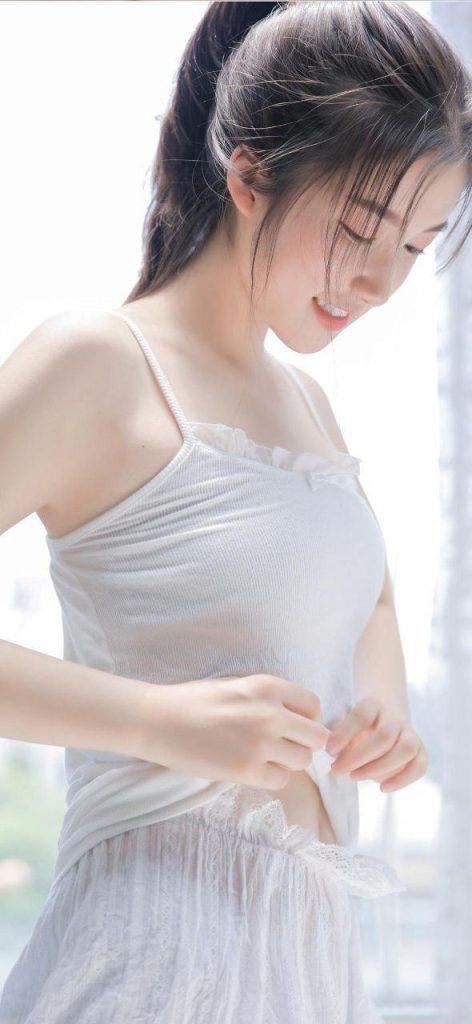 Graceful and serene portrait of natural charm