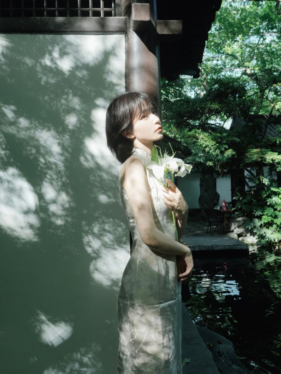 Natural Asian beauty in a casual setting