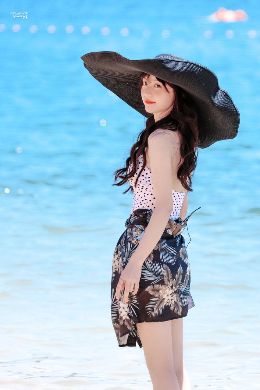 Natural Asian beauty with a serene expression