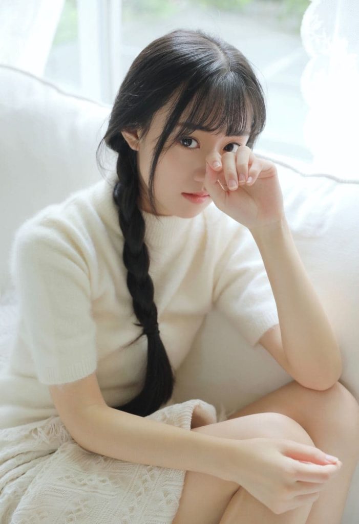 Natural Asian beauty with a serene expression