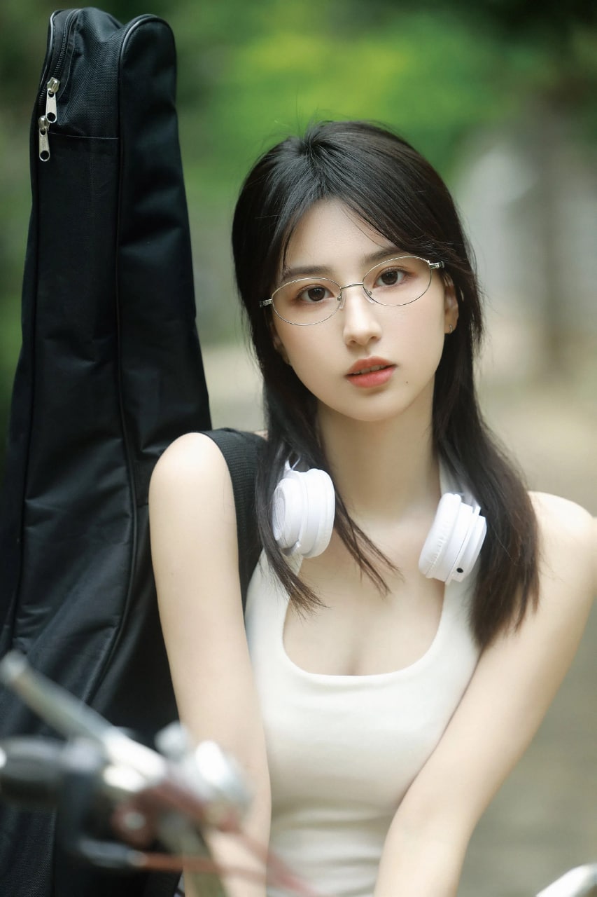 Natural grace of a stunning young lady