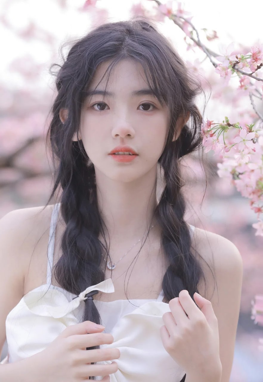 Radiant Asian beauty in a glamorous pose