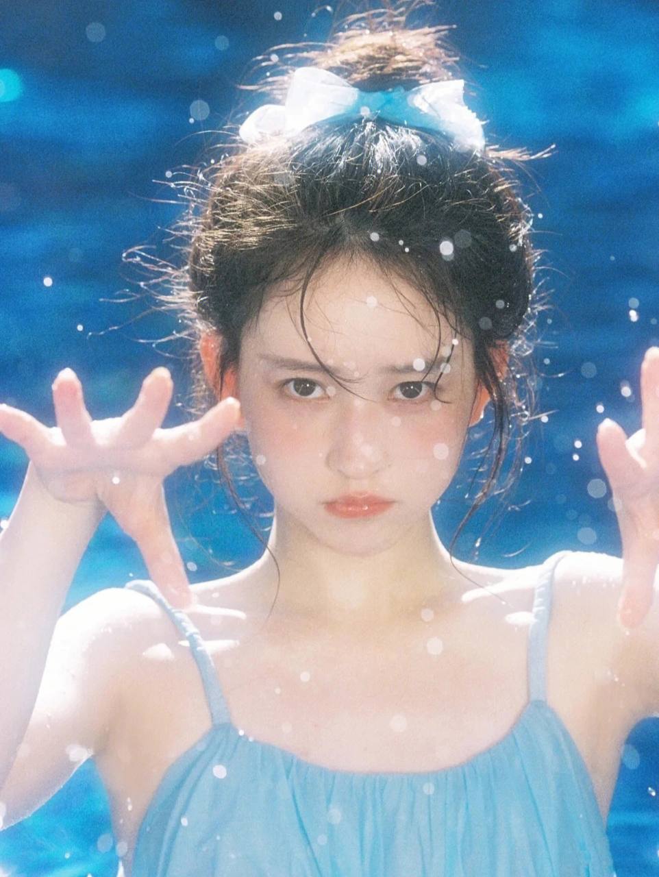 Radiant charm of a serene Asian beauty