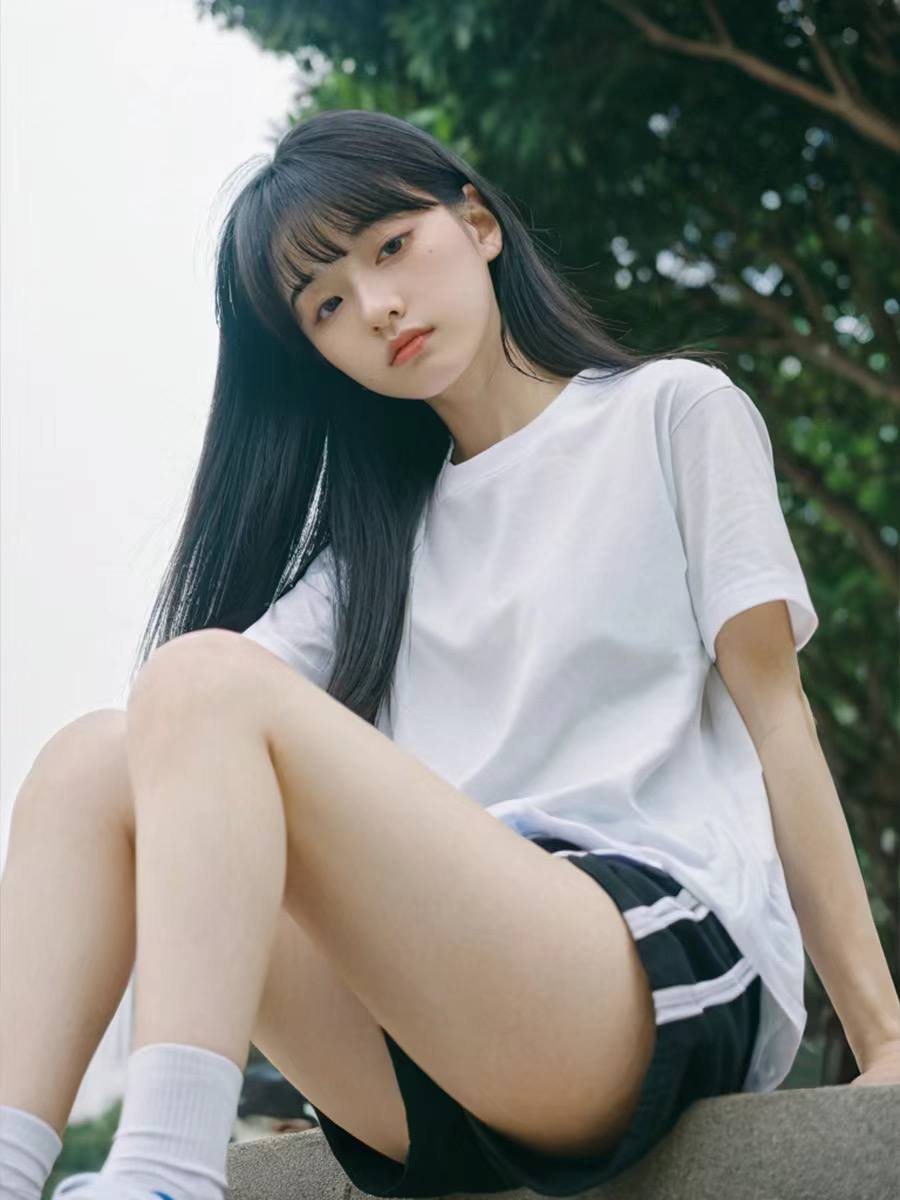 Radiant charm of an elegant young girl