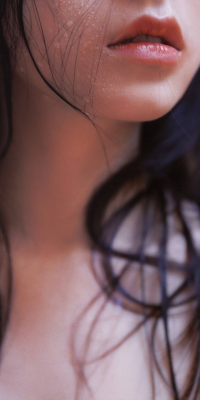 Radiant photo of a young Asian girl in motion