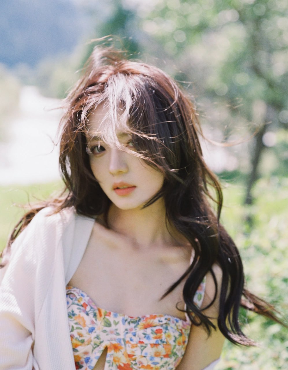 Serene depiction of an elegant Asian woman