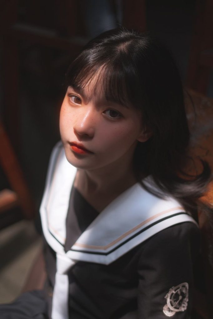 Serene photo of a beautiful Asian girl