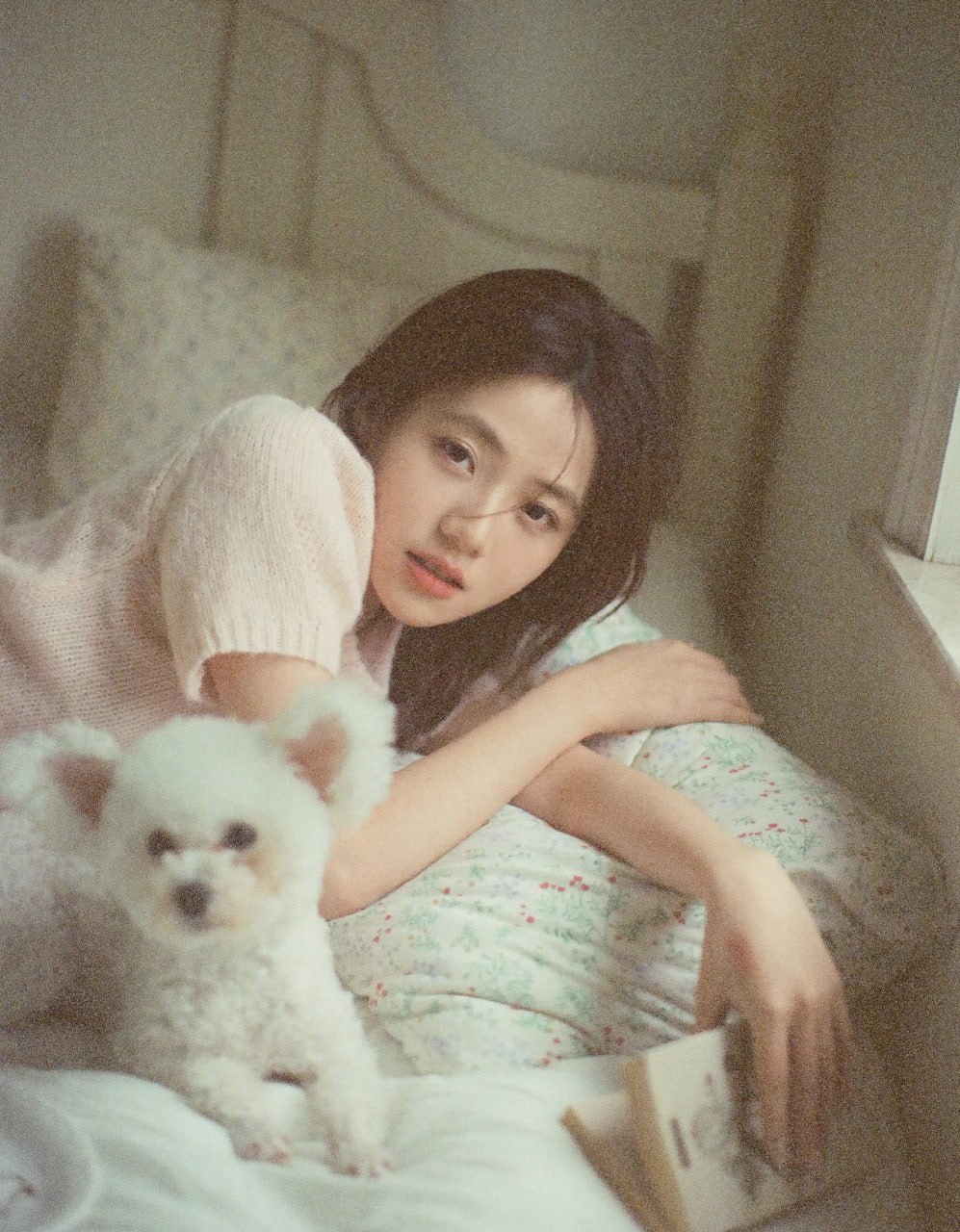 Serene photo of an Asian beauty in golden light