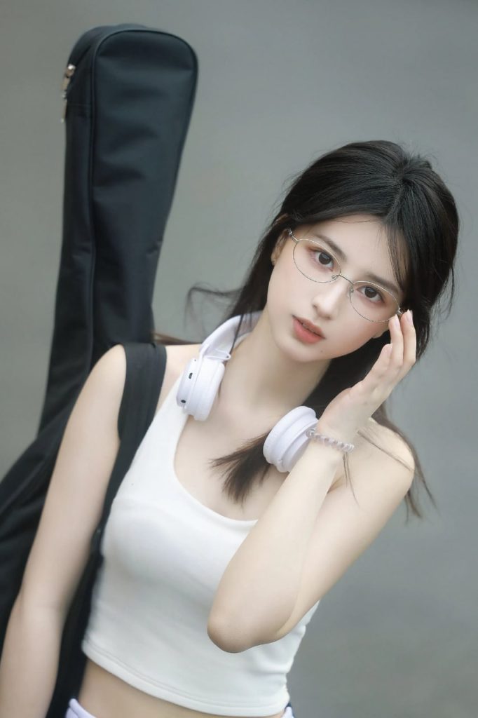 Stunning Asian girl with a serene gaze