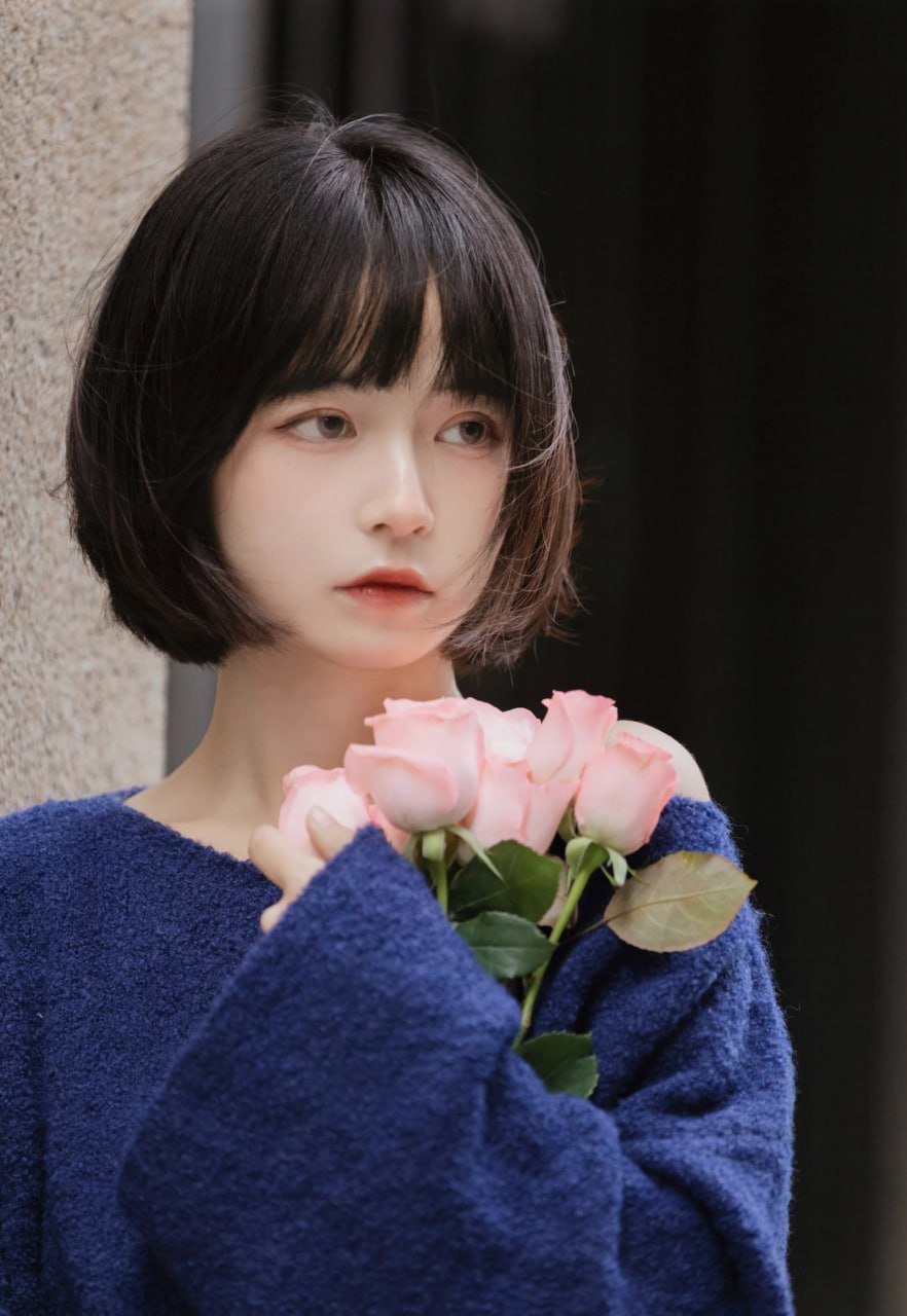 Stunning close-up of a graceful Asian lady