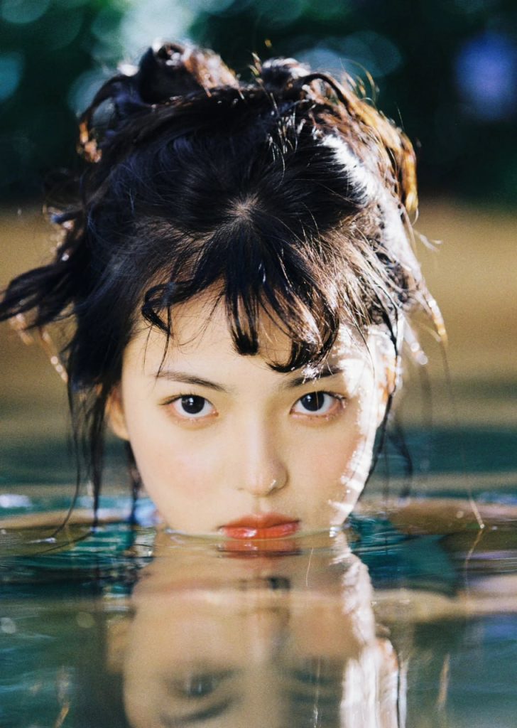 Stunning close-up of a natural Asian beauty