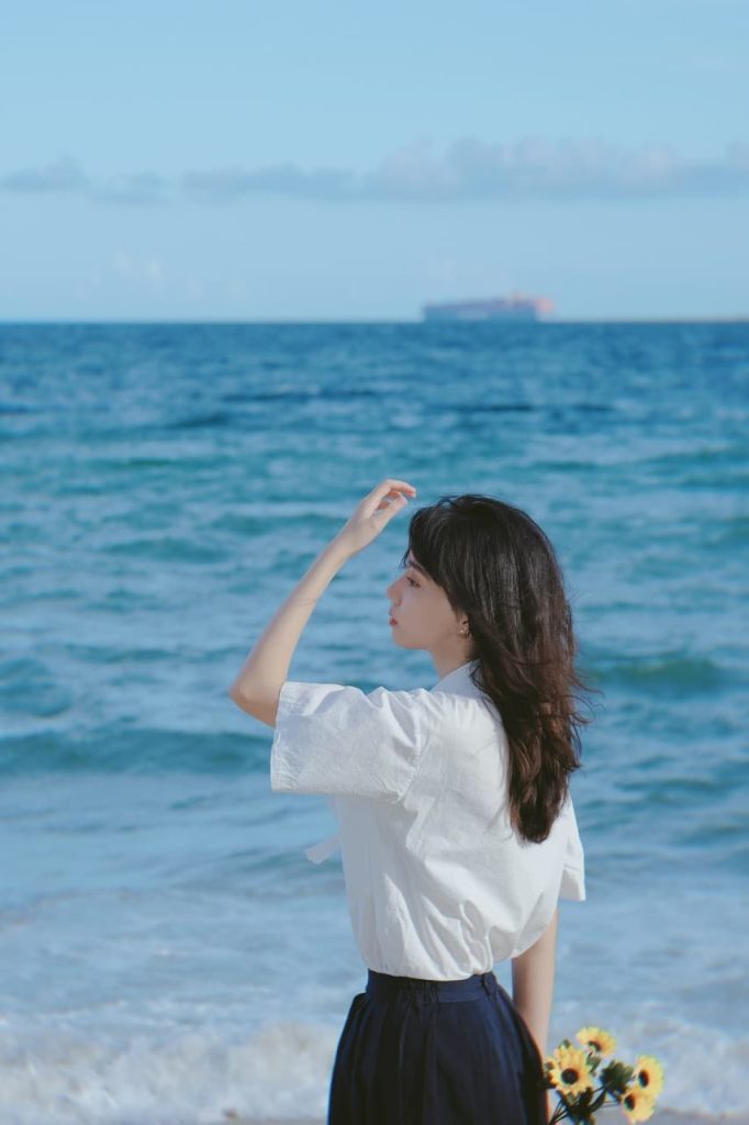 Stunning close-up of a radiant Asian woman