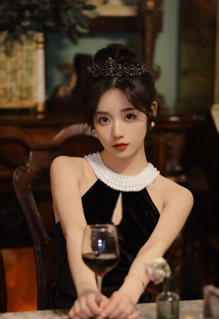 Stunning close-up of an Asian girl’s face