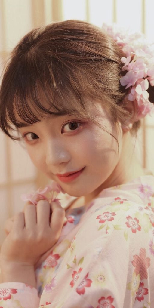 The beauty of an elegant Asian girl