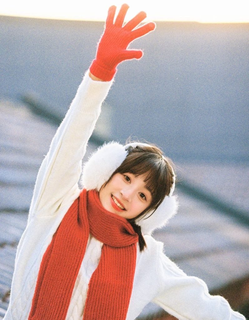 The radiant allure of a young Asian beauty