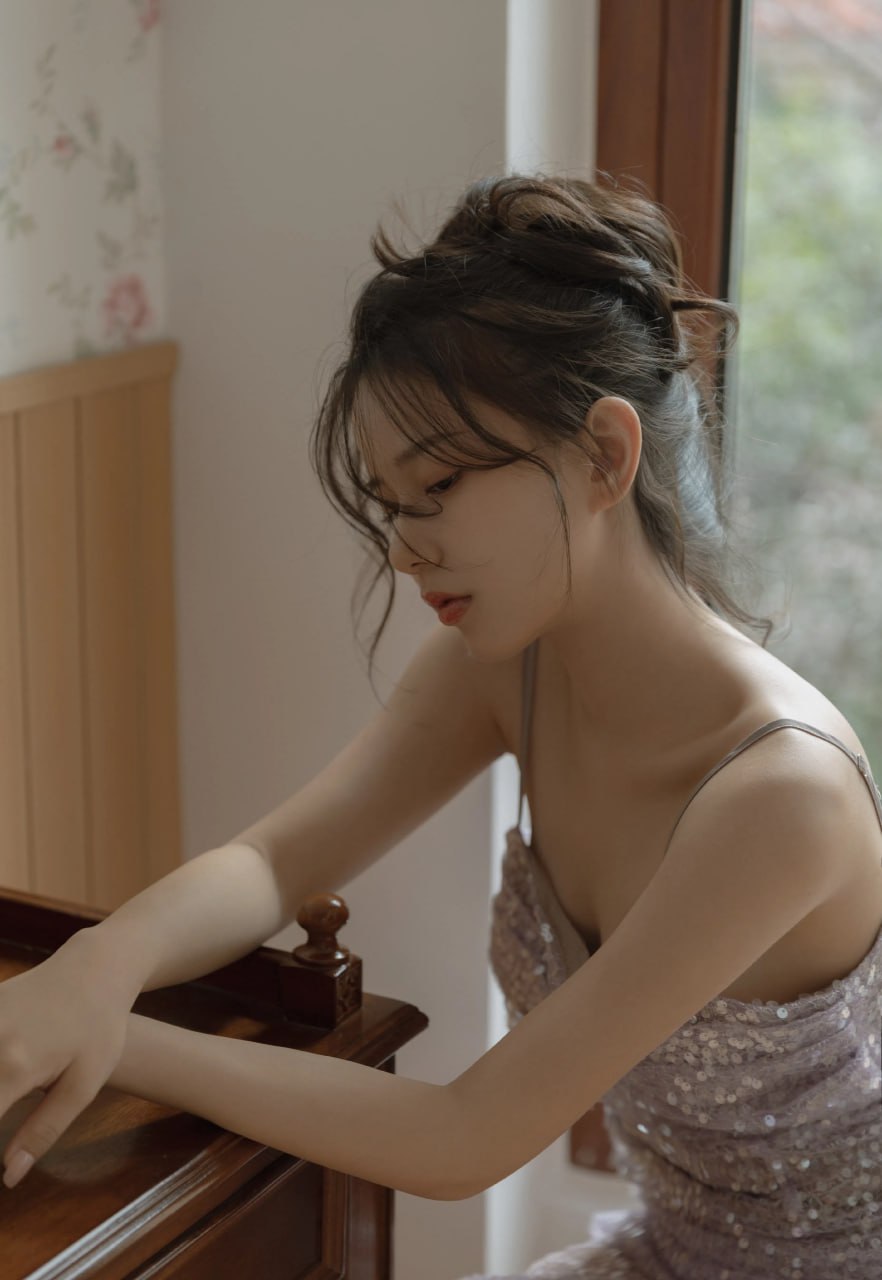 Vibrant Asian beauty in golden light