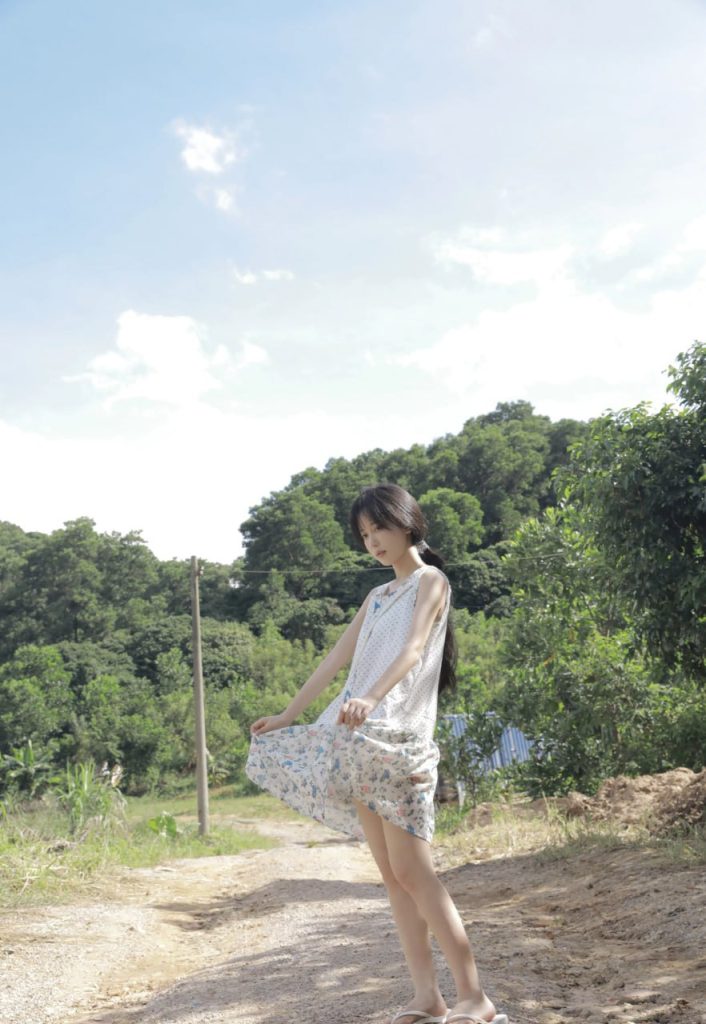 Vibrant and radiant photo of an Asian girl