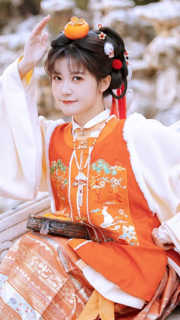 Vibrant depiction of a radiant Asian woman