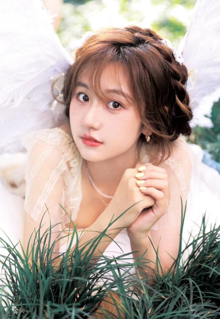 Vibrant depiction of radiant Asian beauty