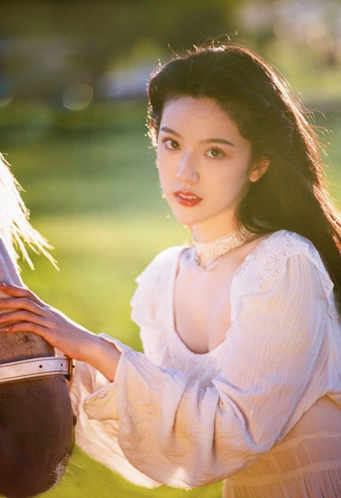 Vibrant photo of an elegant Asian woman