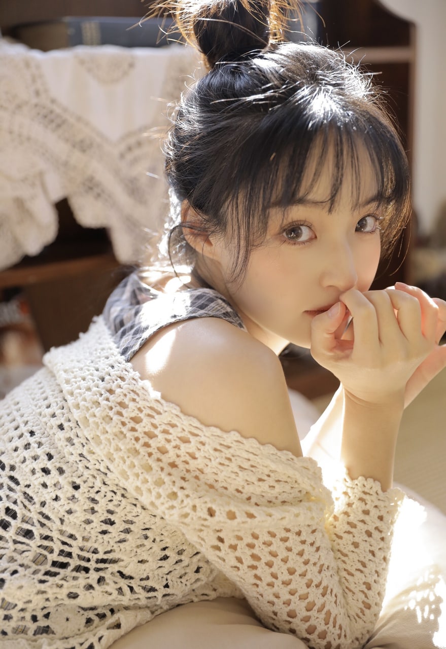 Vibrant portrait of a beautiful Asian lady