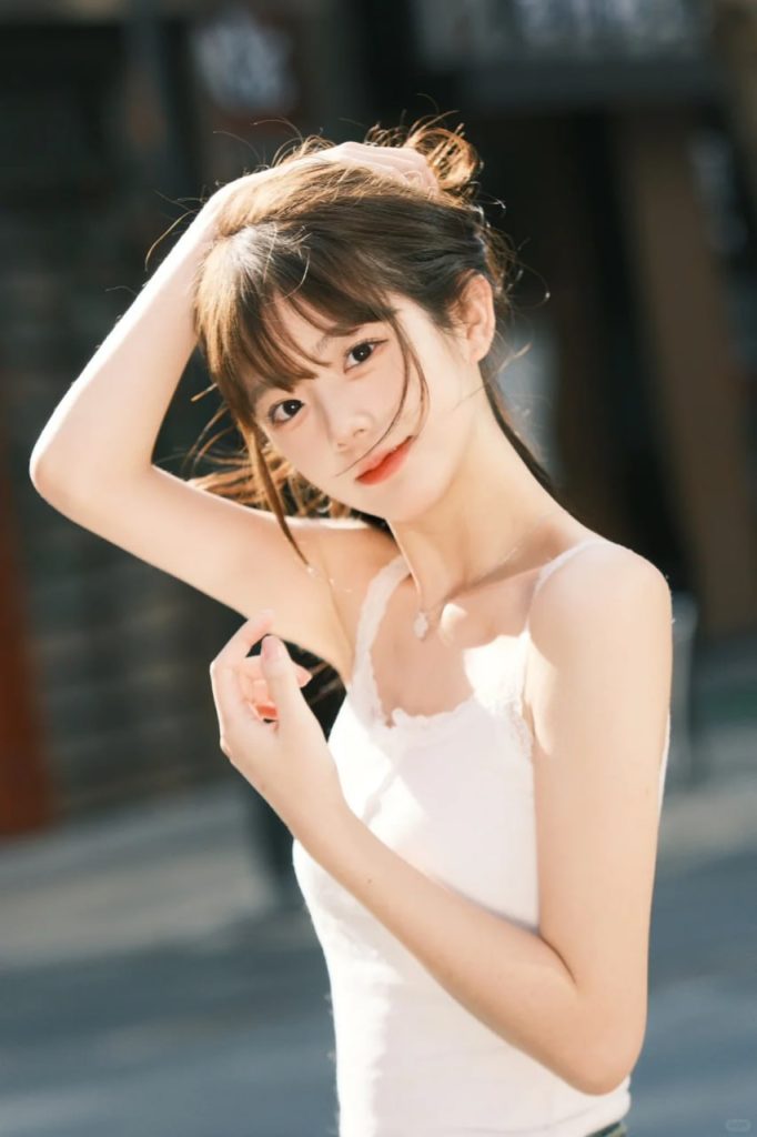 Young Asian woman with flawless features