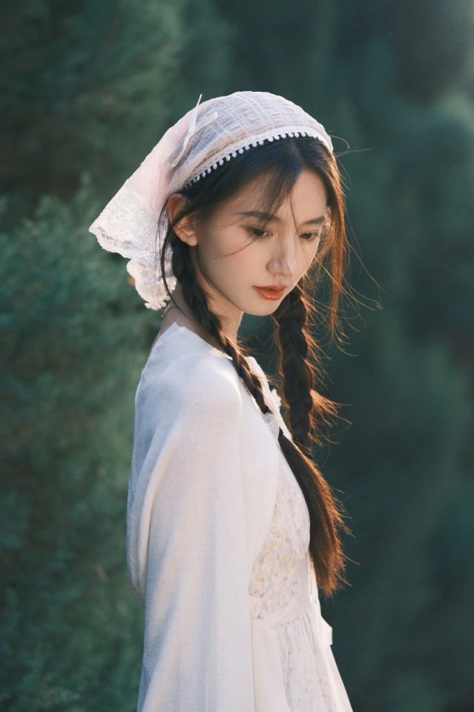 Serene image of a graceful Asian woman