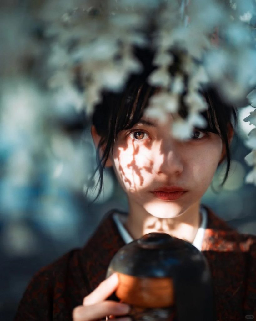 Stunning close-up of an Asian girl’s face