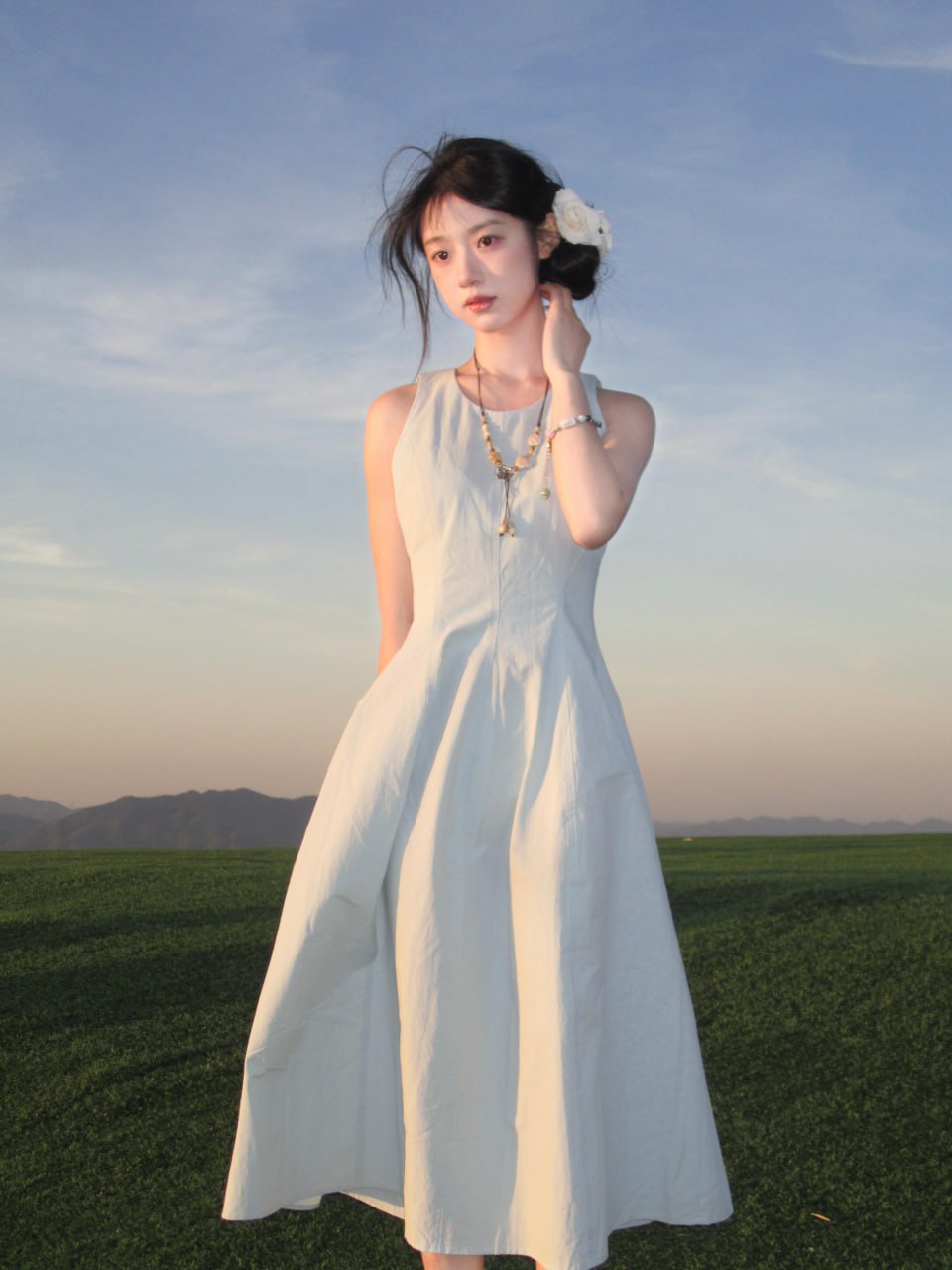 Natural beauty of an elegant young Asian woman