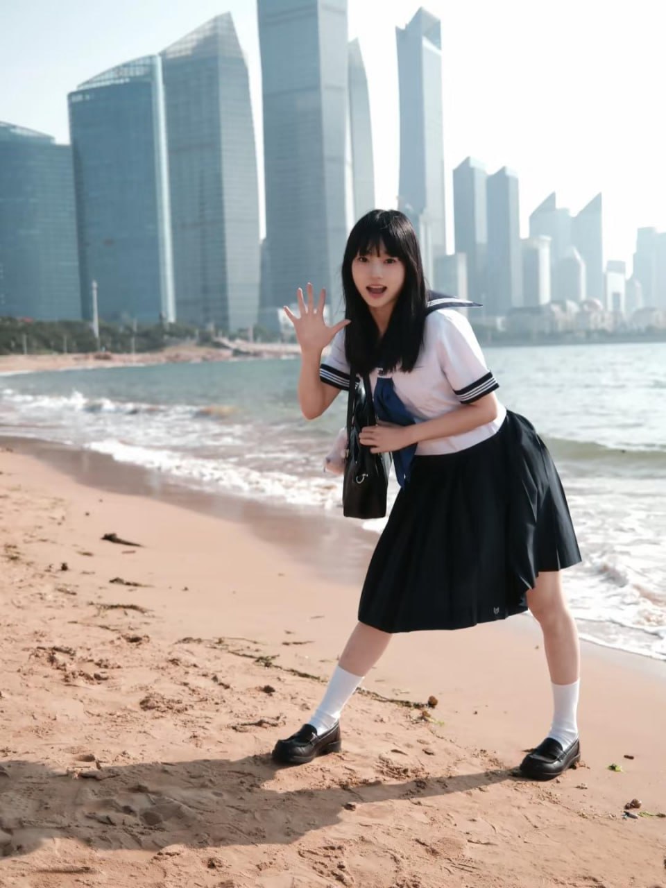 A graceful image of natural Asian beauty