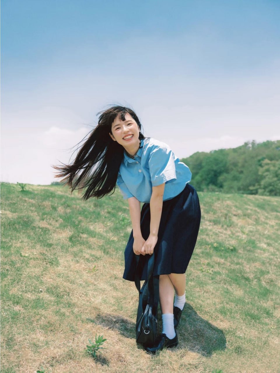 Beautiful Asian girl in a serene composition