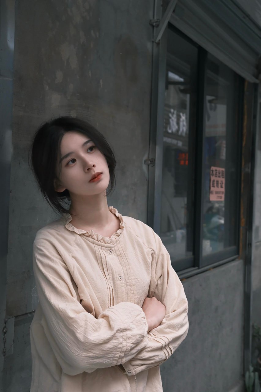 Capturing the serenity of a young Asian woman