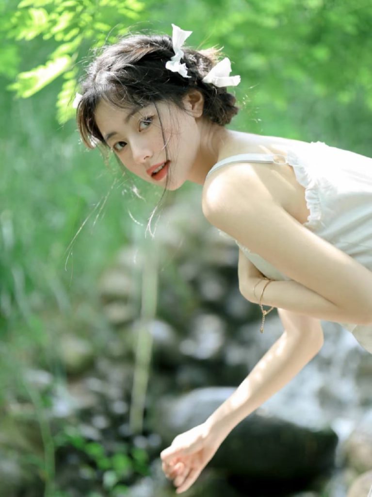 Radiant portrait of an elegant Asian woman