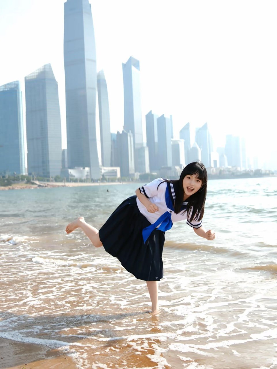 Vibrant capture of Asian beauty in motion