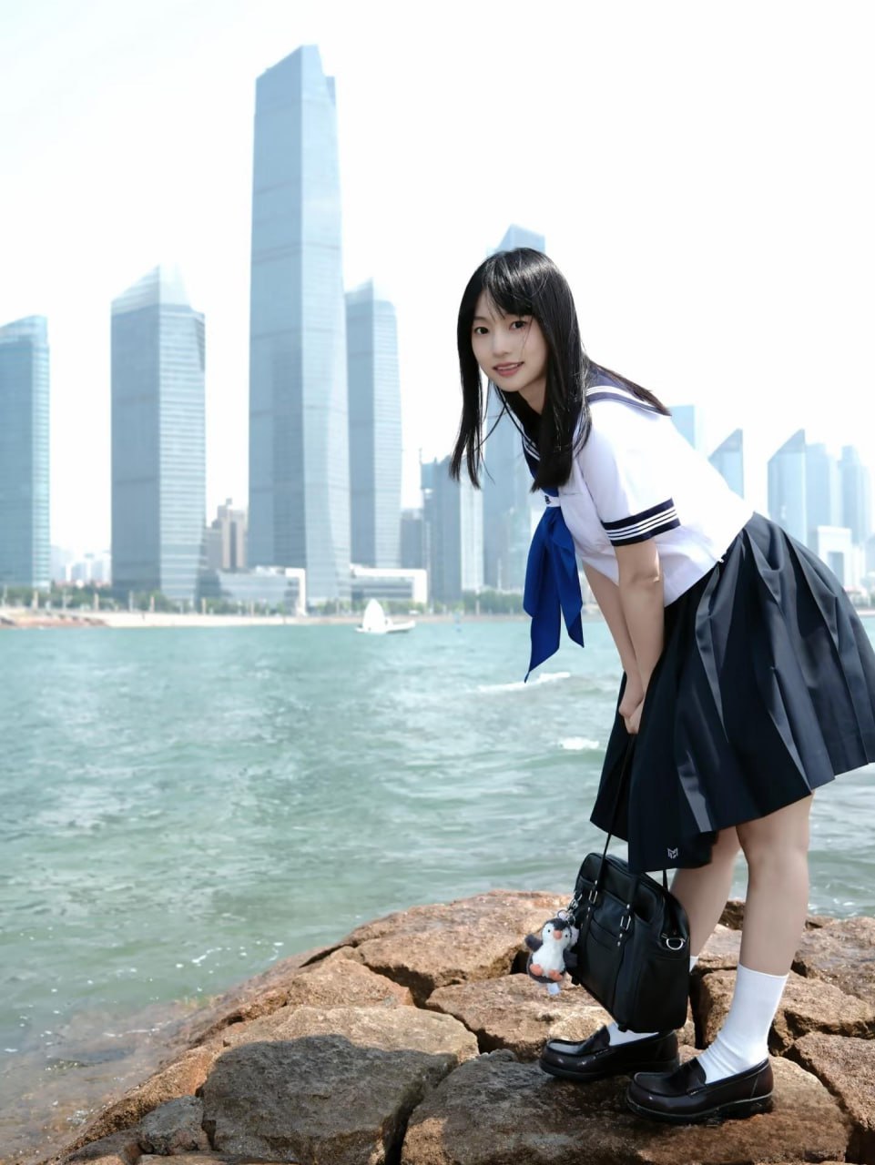 Vibrant portrait of a beautiful young Asian girl